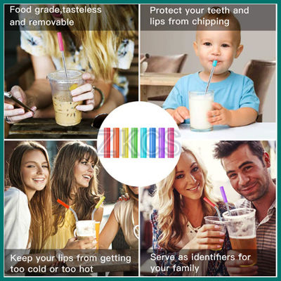 Durable and Reusable Silicone Straw Cover for Drink Protection