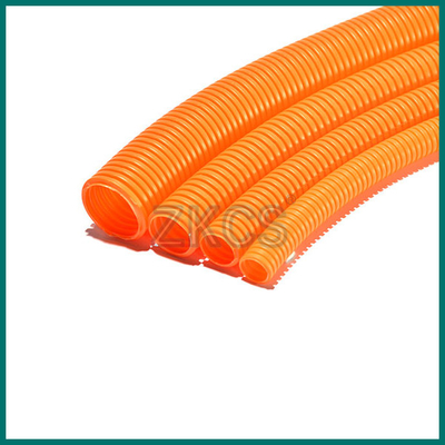 ท่อลูกฟูกพลาสติก PP 125 องศาเซนติเกรดสารหน่วงไฟสำหรับการป้องกันสายเคเบิล / สายไฟ