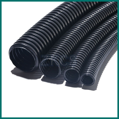 ROHS Anti Twist สายไฟลูกฟูกสีดำท่อร้อยสายไฟท่อลูกฟูก